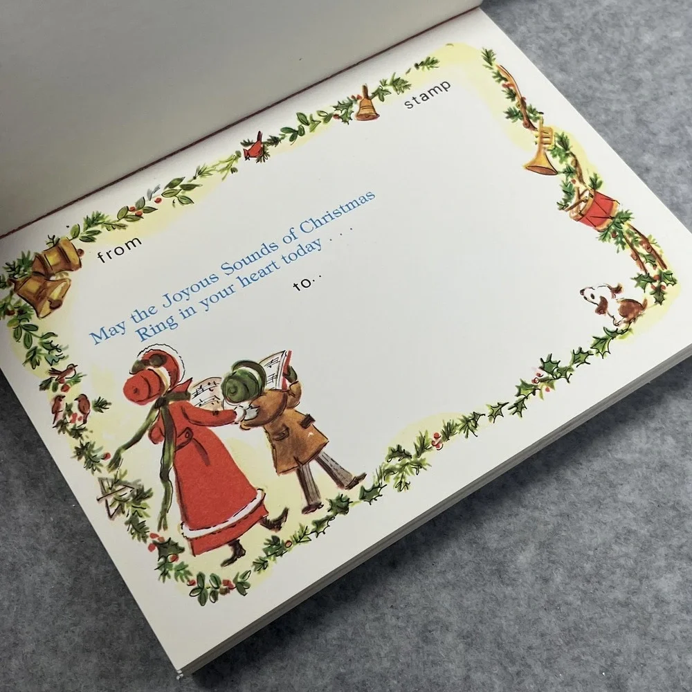 Vintage Old Fashioned Christmas Postcards Holiday Pads Made USA Snow‎ Scene READ